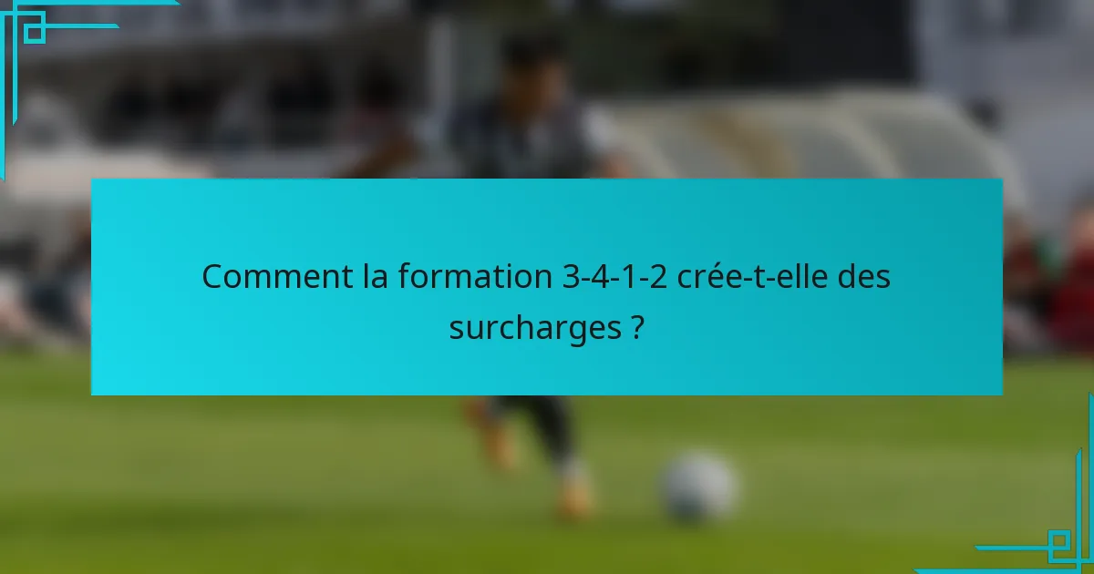 Comment la formation 3-4-1-2 crée-t-elle des surcharges ?