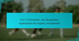 3-4-1-2 Formation : Jeu de position, exploitation de l’espace, mouvement